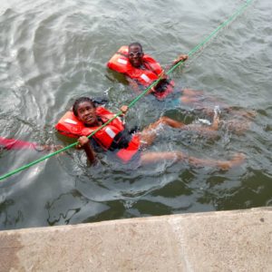 Swimming lesson at Sea School